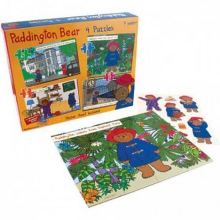 Paddington Bear Puzzles Box Of 4 Includes Sticker Sheet   P 4865 PB1212 Paddington Bear Puzzles 444x444 